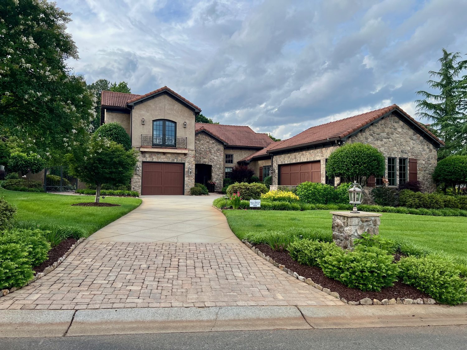 Mediterranean-style Vineyard home with terracotta tile roof